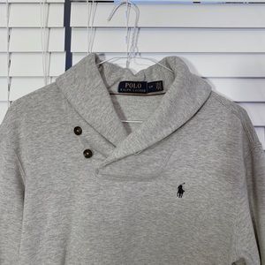 Polo Cardigan Sweater - Grey